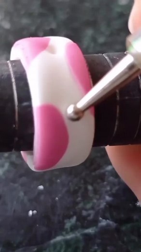 DIY Strawberry Cow Fimo Rings Tutorial