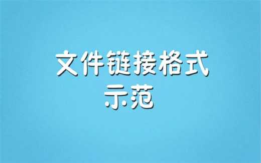 文件链接格式教程