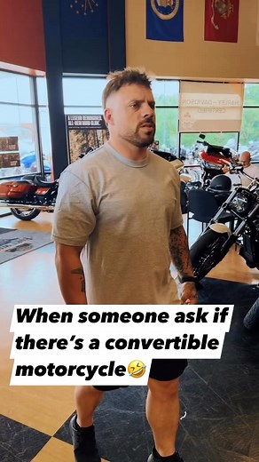 When someone ask if there’s a convertible #motorcycle🤣 #nicktheharleyguy #joke #hatleydavidson #harleydavidsonlifestyle #comedy #biker #bikertok #fyp #indiana #fortwayne #streetglide #roadglide #skit | Nick Middaugh