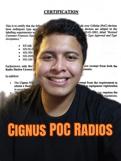 Cignus POC Radios Certification by NTC