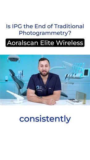 Traditional photogrammetry units cost $15,000-$30,000, require separate equipment, and add complexity to your full-arch workflow. So what happens when an intraoral scanner builds photogrammetry right in? The Shining 3D Aoralscan Elite Wireless uses coded scan bodies with unique dot patterns to record implant positions with sub-30 micron accuracy. No extra devices. No separate workflows. Just scan, place the coded scan bodies, capture, and splice. After 40 full-arch cases with IPG in our clinic, 
