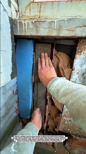 Why Pros Use Sponge Before Plastering! The Secret to a Perfect Finish 🔥🏠💧