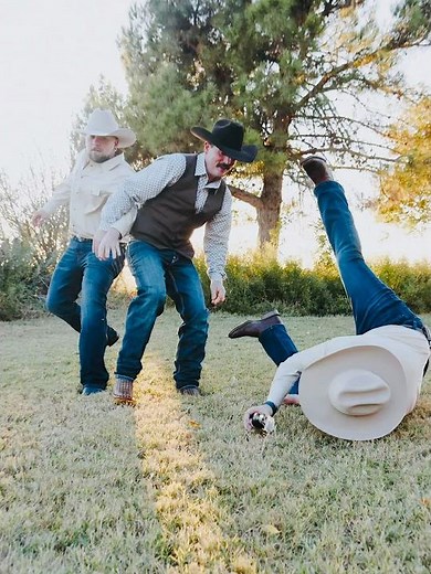 Wedding Shenanigans #wedding #groomsmen #beer #rodeoking #cowboyhat