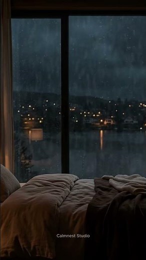 Calming Night Rain for Deep Sleep | Cozy Minimalist Bedroom Ambience (Rain Sounds All Night)