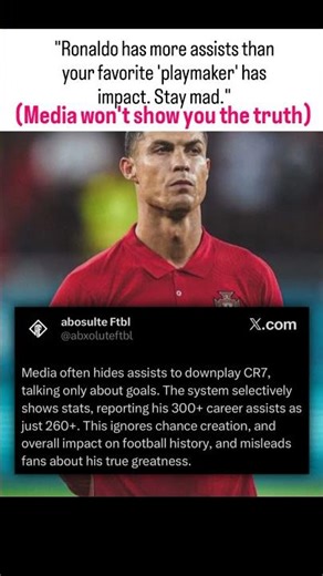 CR7 is the GOAT. The stats are real. The agenda is failing. 🗣️🐐#CristianoRonaldo #CR7 #Messi #GOAT