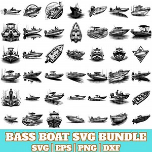 Bass Boat Svg Bundle, Fishing Boat Svg, Bass Boat Cricut, Bass Boat Silhouette, Bass Boat Designs, Bass Fishing Vector, Instant Download - Etsy Canada