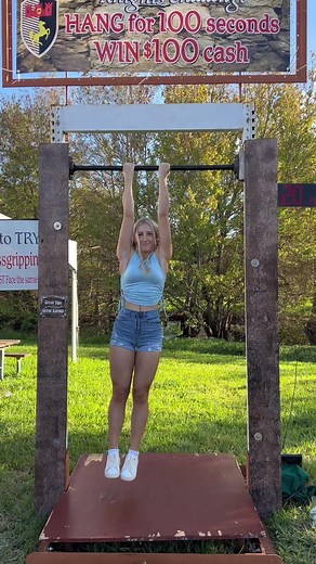 HANG FOR 100 SECONDS WIN $100! This was so hard! #challenge