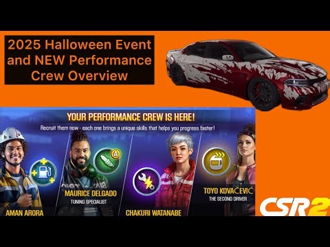 CSR2 | 2025 Halloween Event and NEW Performance Crew Overview | Lock Ins and Prizes