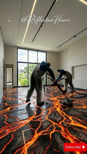 THIS FLOOR IS INSANE - Lava Crack Epoxy Floor Transformation #epoxyfloor #diy #interiordesign