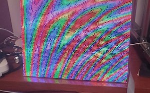 Arduino就是快！ESP32驱动Hub75接口 两块64*128屏，极光效果