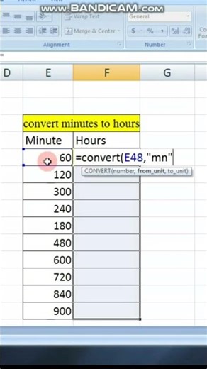 How to convert Minutes to hours in Ms excel # Part 56 # Learnbusinesskc3