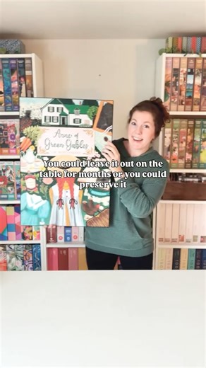 Jigsaw Jessa on Instagram: "Throw out the glue. Throw out the painters tape! 👋🏻 This puzzle preservation service is all you need to turn your favorite puzzle into a beautiful piece of wall art that can be enjoyed for years and years to come! I was contacted by @preservemypuzzle to see if I would want to try out their puzzle preservation service, and after seeing other people’s glowing reviews, I knew I wanted to try it! And the timing was perfect because I just finished putting together my Ann