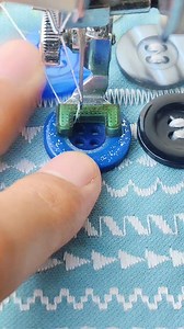 Sewing button using a semi portable sewing machine #sewing #sewingbutton #sewinglovers | Mugi Wiyono