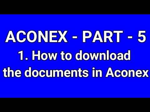 Aconex Part-5 I How to Download Document and Transmittal I Part - 5