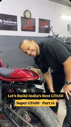 Partap & Aarohi | Lifestyle | Cars | Bikes on Instagram: "Let’s Build India’s Best GT650 - Part 14 #supergt650 FULL REVEAL VIDEO KAB DAALEIN…. Saturday or Sunday ? Super GT650 is finally ready, CODE 6 & Detailing tomorrow but will reveal it first & then aapko CODE 6 ka video dikhaayenge. Follow @the4x4couple for amazing content ✅ Royal Enfield | GT650 | Continental GT650 | Super GT650 | Modified GT650 | Superbikes | 4x4 | Super HILUX | HILUX 4x4 | Modified Cars | Modified HILUX | The4x4couple #g