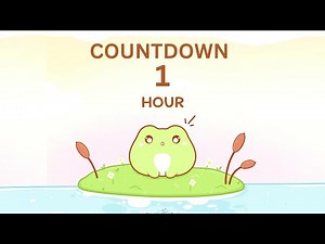 1 Hour Timer aesthetic rain with Study frog #timer #1hour #1hourloop