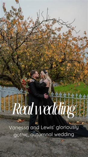 Till death do us party: a gloriously gothic wedding at @theatreroyaldumfries 🍂 🖤 💀 When Vanessa and Lewis set out to plan their wedding, they knew one thing for certain: it had to be unapologetically them! They also wanted a ceremony that reflected their values and gave them the freedom to celebrate their relationship in a way that was meaningful, inclusive, and unique. Vanessa and Lewis chose a humanist ceremony led by @lindseyhumanistcelebrant which included an emotional handfasting, a unit