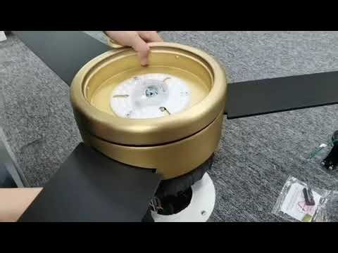 Indoor Golden Ceiling Fan Install
