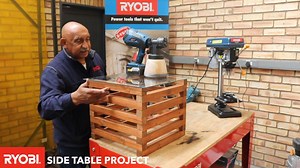 3.3K views · 55 reactions | With the right tools all DIY tasks are more straightforward than you think. Watch how with the RYOBI Drill Press BD-516 and a RYOBI Spray Gun XSG-18, you can create an elegant side table. | Ryobi Africa | Facebook