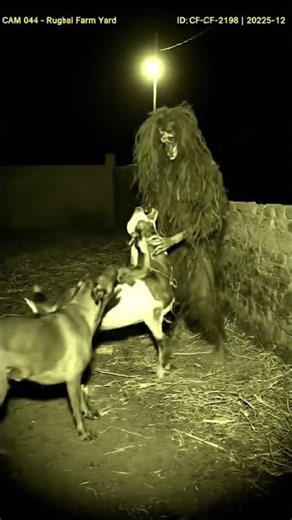 Brave Dog SAVES Goat from Night Creature on Farm