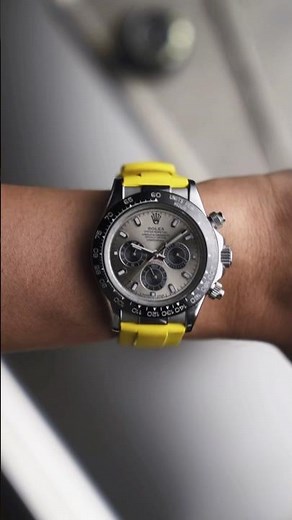 Rolex Daytona with JU Brushed FKM Rubber Strap #watch
