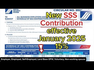 New SSS Contribution Table effective January 2025 || SSS Members