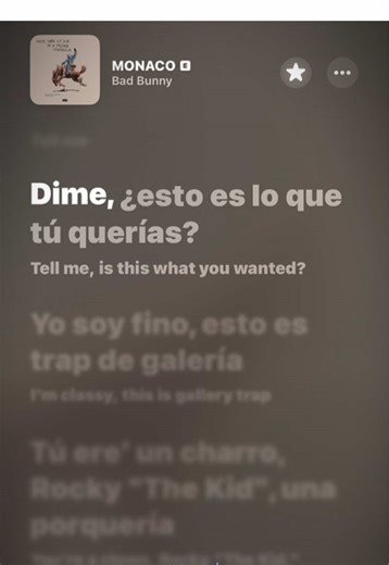 Here is the automatic translation of MONACO by Apple Music #aplelyric #badbunny #monaco #viralsong #tiktokusa