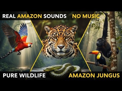“Sounds of the Amazon Rainforest | Real Wild Animals • No Music • Pure Nature”.
