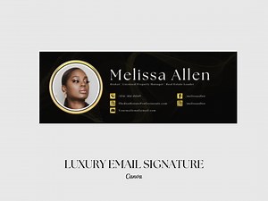 LUXURY Email Signature | Gmail Signature | Real Estate Marketing | Modern Realtor Template | Editable Canva Email Signature - Etsy