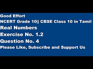 NCERT Grade 10 || CBSE Class 10 - Real Numbers || Exercise No.1.2 Question No.4 - in Tamil