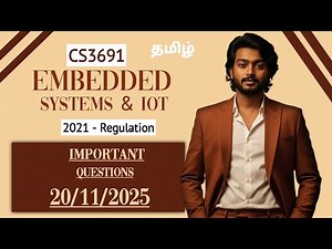 Embedded Systems and IoT Important Questions | CS3691 | 20/11/2025