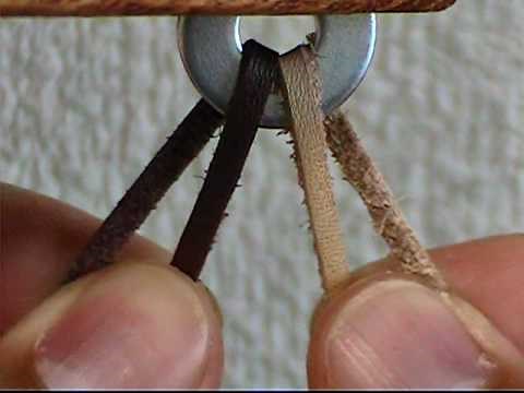 [How to Braid Leather Cords: 4-Strand Braid]: 021 "Easy Leather Craft Video"