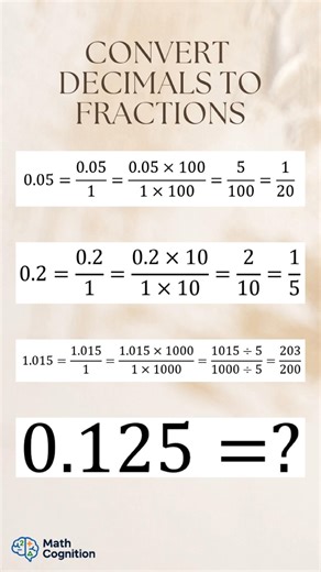 How to Convert Decimals to Fractions (Easy Method)