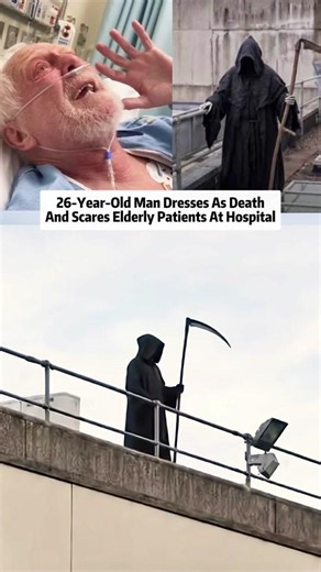 Man Dresses as the Grim Reaper to Scare Hospital Patients