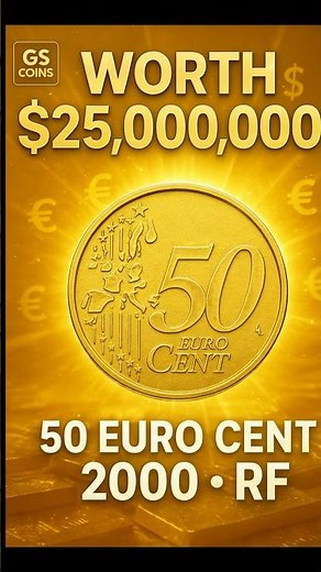 50 Euro Cent 2000 RF Coin Worth $25,000,000? #gscoins #coincollectors #numismatics #coincollecting
