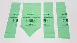 Fully Biodegradable 13-Gallon Trash Bags ASTM D6400 Certified Eco-Friendly Compostable Garbage Bag Food Waste Bin Liners