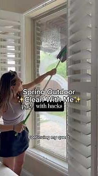SPRING CLEANING with HACKS part 2 | Outdoor Windows & Backyard Clean With Me