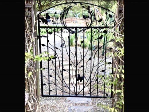 Iron Woodland Garden Gate: Handcrafted Steel, 3x4 Ft - Etsy