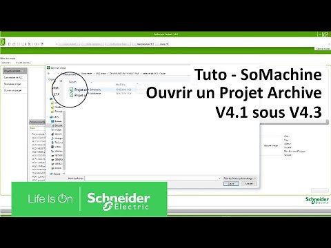 Comment ouvrir un fichier Archive SoMachine V4.1 avec SoMachine V4.3 et se connecter au contrôleur ?