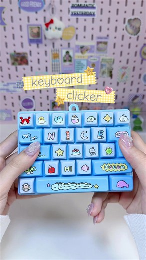 🦋 ฟินน~~👀🎀 #clicker #keyboard #keyboardclicker #ของเล่น #พวงกุญแจคีย์บอร์ด
