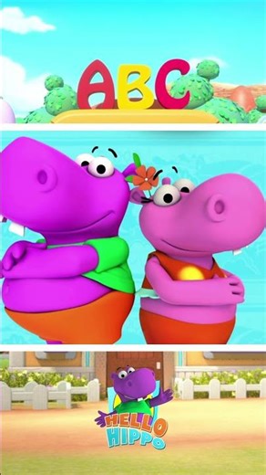 ABC Song with Hello Hippo #shorts #kidssong #nurseryrhymes #abclearningclub