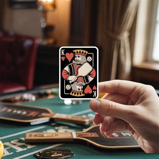 Pickleball Dink King Sticker – 4.441 Cm X 6 Cm Vinyl Decal for Paddle, Water Bottle, or Laptop - Etsy