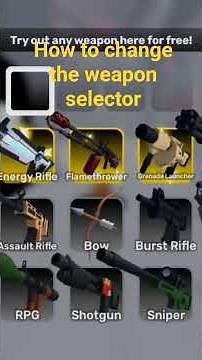 how to change your weapon selector in rivals!