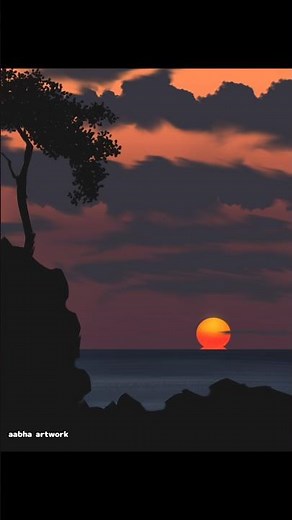 sunset aesthetic #tutorial #ibispaintx #art #digitalart #painting #shorts