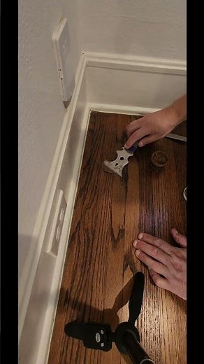 Quick, easy fix for old cable line holes in your hardwood floors.