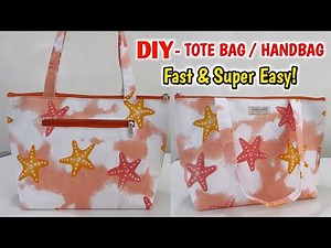 DIY Tote Bag Step By Step Easy Sewing Tutorial | How to make ladies purse at home | DIY Bags Making