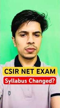 CSIR NET EXAM SYLLABUS CHANGED #madchemclasses #csirnetjune2026 #csirnetchemicalscience