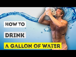 CHUGGING 1 GALLON OF WATER SHIRTLESS | WATER DRINKING TUTORIAL | EPIC BELLY BLOAT