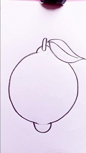 Easy Lemon Drawing 🍋 | Simple Pencil Sketch Tutorial #Shorts