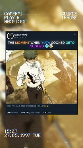 When Yuta Okkotsu Cooked Suguru Geto 🔥😈 | #anime #animeedit #jjk #jujutsukaisen #shorts #fyp